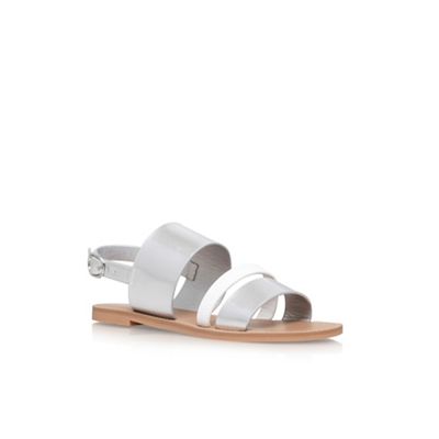 White Binky 2 flat sandals